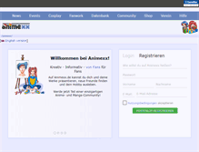 Tablet Screenshot of animexx.onlinewelten.com